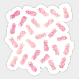 Pink Pineapple Pattern Sticker